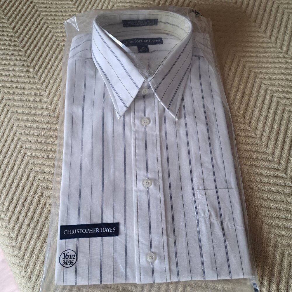 Christopher Hayes New Men's Dress Shirt Cotton Blend Regular Fit 16.5 34/35